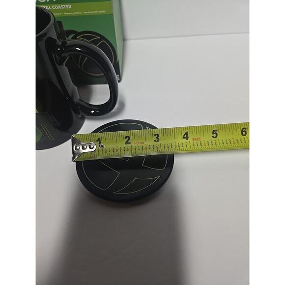 Xbox Official Gear Mug and Metal Coaster Green Black Coffee Cup Set NEW! - Picture 10 of 11